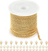Jabogrii 16.4 Feet Gold Stainless Steel Chain for Jewelry Making Oval Curb Cuban Jewelry Making Chains with Lobster Clasps and Open Jump Rings...