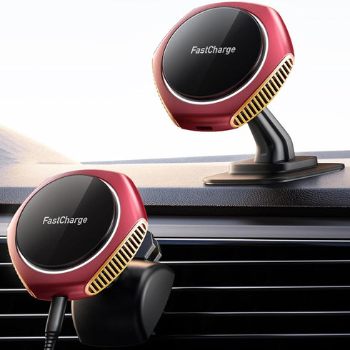 for MagSafe Car Mount Charger, 15W Zinc Alloy Fast Charging Magnetic Wireless Car Charger Phone Holders for Your Car Fits for iPhone 15 Pro Max Pl...