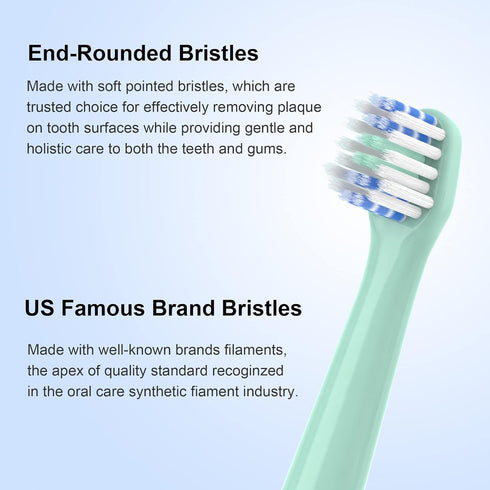 Replacement Toothbrush Heads 10 Pack Compatible with Colgate Hum Connected Smart Battery Electric Toothbrush Head, Green...
