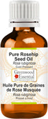 Pure Rosehip Seed Oil (Rosa rubiginosa) Cold Pressed for Personal Care 15ml (0.50 oz)...