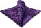 SHLAX&WING Geometric Patterned Purple Hanky Silk Pocket Square for Men Floral...