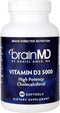 BrainMD by Dr Amen Vitamin D3 5000 - 100 Softgels - High Potency Cholecalciferol - Gluten Free - 100 Servings...