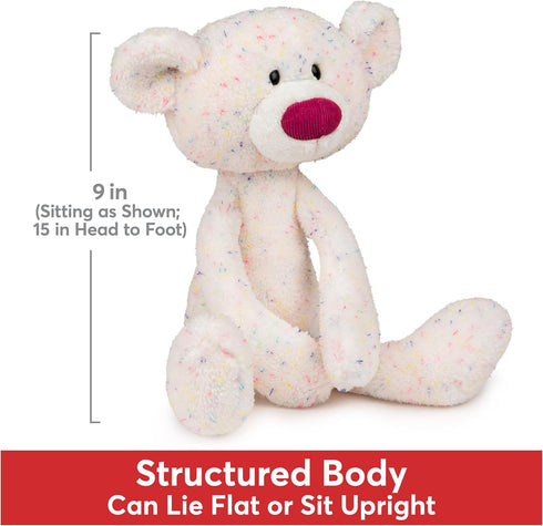 GUND Toothpick Confetti, Teddy Bear Stuffed Animal for Ages 1 and Up, Rainbow, 15”...