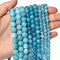 45pcs 8mm Natural Stone Beads Blue Chalcedony Beads Crystal Gemstone for Jewelry Making, DIY Bracelet Necklace...