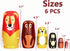 SWANGSA 6 Pcs Russian Nesting Dolls, Cute Cartoon Animals Handmade Wood Stacking Matryoshka Nesting Dolls for Kids Birthday Wishing Gift, Home Dec...