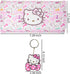 Kawaii Kitty Cat Wallet with A Keychain, ID Card Holder Purse Pouch with Buckle, PU Wallet Durable Card Holder Credit Card Holder Money Bag for St...