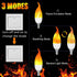 E12 Flame Bulbs 8 Packs, 3 Mode LED Candelabra Flame Light Bulb 2.0 Watt Warm White Chandelier Flame Bulbs,1800k Candle Light Bulbs, Flame Tip for...