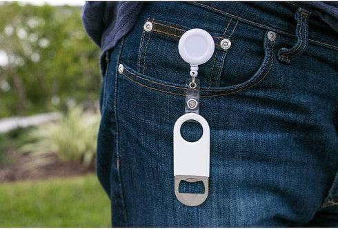 Retractable Flat Beer Bottle Opener with Belt Clip for Bartenders,Waiter (Multi Colors 6-Pack)...