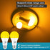Dusk to Dawn Bug Light Bulbs Outdoor, 1900K Amber Yellow, 600 Lumen, LED 9.5W, A19 E26, 2-Pack, HQ-H017...