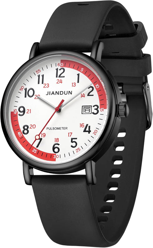 Waterproof Nurse Watch for Medical,Professionals,Students,Women Men, 24 Hour with Second Hand, Military Time Easy to Read Dial...