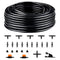 1/4 Drip Irrigation Tubing, 50FT 1/4 Irrigation Hose, Black Polyethylene 1/4 Inch Drip Irrigation Tubing With Drip Irrigation Fittings, DIY Garden...