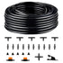 1/4 Drip Irrigation Tubing, 50FT 1/4 Irrigation Hose, Black Polyethylene 1/4 Inch Drip Irrigation Tubing With Drip Irrigation Fittings, DIY Garden...