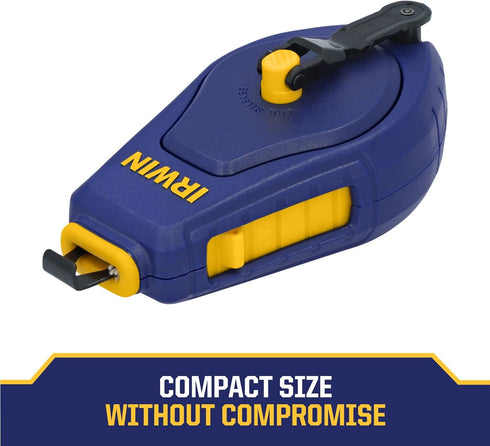 IRWIN Tools STRAIT-LINE COMPACT Chalk Reel, with Blue Chalk, 100 ft. (IWHT48440BC)...