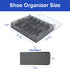 Surblue Under Bed Shoe Storage Organizer Underbed Shoes Closet Storage Solution 2 Metal zippers and 3 Handles with Clear Cover for Men's and Women...