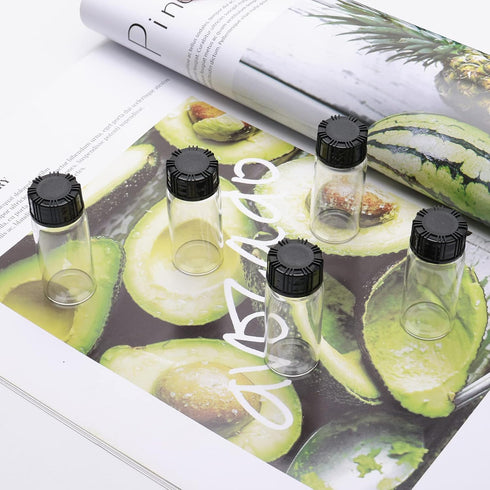 10ml Glass Spice Jars 10 PCS Small Spice Containers Empty Seasoning Storage Bottle For Camping Sample Vials Bottles Spice Bottles...