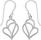 Boma Jewelry Sterling Silver Polished Twisting Heart Dangle Earrings...