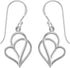 Boma Jewelry Sterling Silver Polished Twisting Heart Dangle Earrings...
