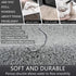 Shower Mat Bathtub Mat Non Slip, 16x32 Inch, Upgraded No Suction Cup Soft Textured PVC Loofah Tub Mat with Drain for Wet Area, Quick Drying (Grey)...