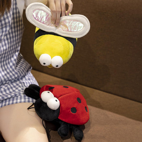 Cuddly Ladybug Stuffed Animals Super Soft Insect Ladybird Plush toys Stuffed Ladybird Beetle Plushies Animal with Wings Lady Beetle Plush Doll Ani...