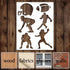 Football Stencil | Reusable Players Silhouette Sports Football Helmet Stencils for Painting on Wood, Glass, Wall, Rock, Fabric, Walls, Canvas, Gla...
