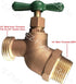 EZ-FLUID PLUMBING 1/2" MIP X 3/4" MHT Male Hose Threaded Hose Connector Hose Bib,Heavy Duty Brass No-Kink Hose Bibb Water Faucet,Outdoor Garden Ho...