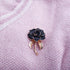 Rose Gold Flower Brooch Black White Rose Petals Brooches & Pins for Women...