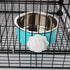2 Pack Pet Food Water Bowl Plastic Basin and Stainless Steel Basin Combo Mountable Food Basin Dish for Rabbit Chinchilla Hamster Bird and Other Pe...