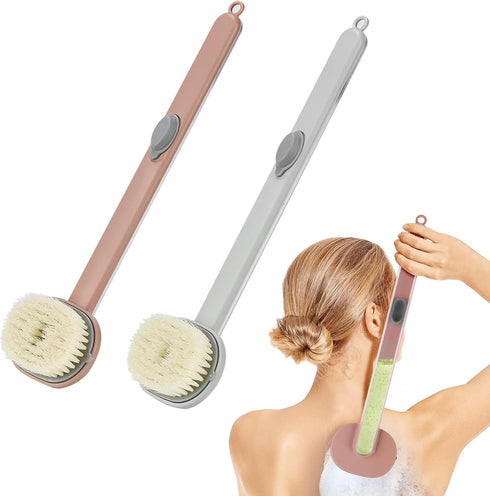 Back Scrubber for Shower, Long Handle Bath Massage Cleaning Brush with Soap Dispenser, Long Handle Liquid Bath Brush, Back Scrubber for Shower, Ba...