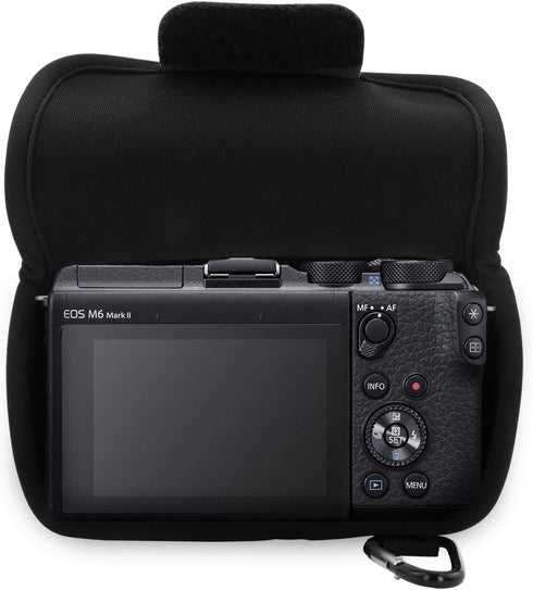MegaGear MG1753 Ultra Light Neoprene Camera Case Compatible with Canon EOS M6 Mark II (15-45mm) - Black...