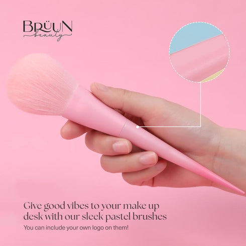 BRÜUN Makeup Brushes Set- A (17 Pcs) Premium Quality Synthetic and Colorful Brushes Kit with Purple Top and Blue Bottom Sponges for Blush Conceale...