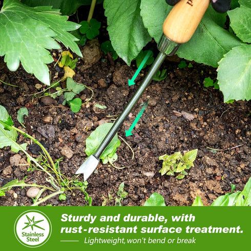Berry&Bird Weeding Tool Crack Weeder Manual Hand Weeder, V-Shaped Fork Easy Weed Removal & Uprooting, Garden Weed Puller Tool for Patio Lawn Yard...