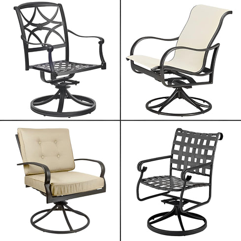 Swivel Rocker Chair 1/2" Nylon Stem Bumper Outdoor Furniture Floor Protector Feet - 25 Pack - Black...