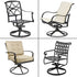 Swivel Rocker Chair 1/2" Nylon Stem Bumper Outdoor Furniture Floor Protector Feet - 25 Pack - Black...
