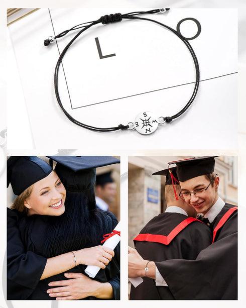 Tarsus Graduation Gifts 2024 Compass Bracelets for Women Men Her Him, 5th Grade, 8th Grade, High School, Middle School, College, Master Degree, Ph...