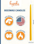 Hyoola Beeswax Taper Candles - 25 Pack - Handmade, All Natural, 100% Pure Scented Bee Wax Candle - Tall, Decorative, Golden Yellow - 9” Tall - Han...