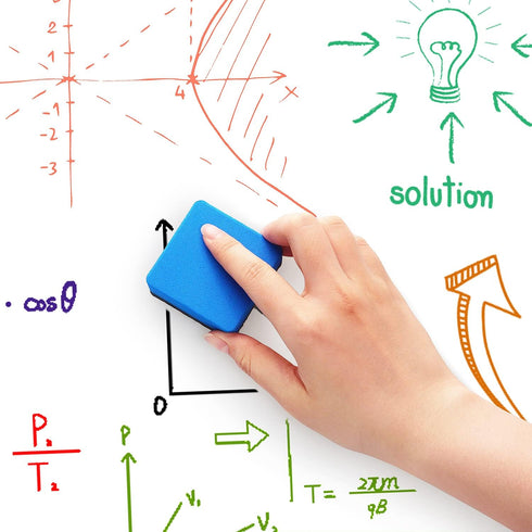 12 Pack Magnetic Whiteboard Eraser, Dry Eraser Board Erasers, Dry Erasers for White Board, Whiteboard Erasers for Kids Classroom, Blue...