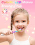 SEAGO Kids Electric Toothbrush with 2 Mins Brushing Timer and 8 Replacement Bursh Heads,Rainbow LED Light Make Brushing Fun, Pink Color Girls Batt...