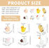PandaHall 48Pcs 8 Style Resin Charms Cute Animal Pendant Kit Mini Pig Duck Bee Cygnet Chick Rabbit Sheep Calf Findings Charm DIY Farm Theme Pendan...