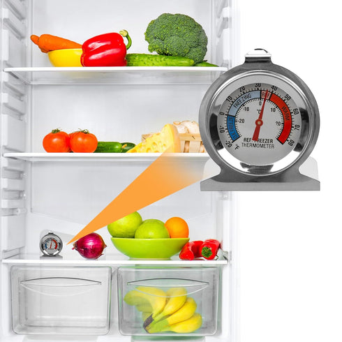 4-Pack Classic Series Large Dial Refrigerator Freezer Thermometer - Temperature Gauge for Fridge, Freezer, Cooler.......