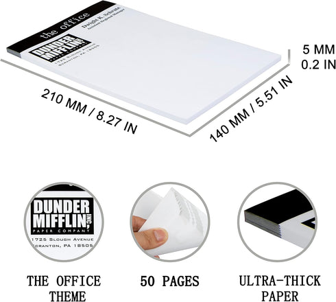 4PCS The Office Merchandise Notes, The Office Merch Notebooks Set, The Office Quote Notepad, Funny Novelty The Office Gifts for Coworkers, Student...