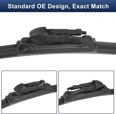 X AUTOHAUX 2pcs 28"+21" Silicone Front Windshield Wiper Blade for Mercedes-Benz ML-Class W164 2005-2011 Windscreen Wiper OE Replacement Set All-Se...