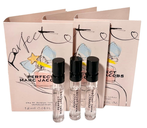 Marc Jacobs Perfect Sample Women Perfume Spray 1.2 ml / 0.04 oz - set of 3...