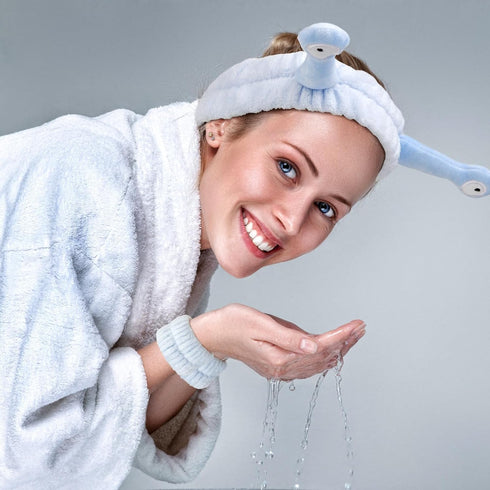Canitor Snail Spa Headband Wrist Bands for Washing Face Makeup Headband Cute Animal Hair Band Head Band for Skincare Face Wash Cute Funny Gifts fo...