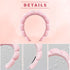 Spa Headband for Washing Face Bubble Headband for Women Girls Soft Skincare Headbands Sponge Puffy Makeup Headband Non Slip Pink Headband for Bubb...