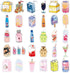Cute Cartoon Drinks Stickers 50 Pcs Trendy Style Stickers Laptop Stickers Pack Cool Sticker for Pad MacBook Car Snowboard Bicycle Luggage Water Cu...