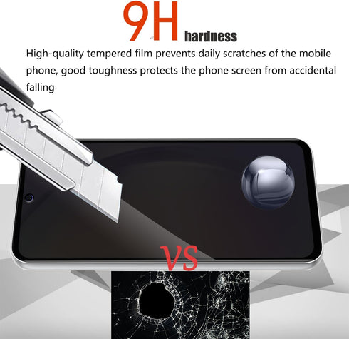 3 Pack Privacy Screen Protector for Samsung Galaxy A54 5G, Anti-Spy Tempered Glass Film, Full Coverage, Anti-Scratch, Bubble Free, Easy Installati...