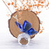 H&D Crystal Flying Butterfly with Crystal Ball Base Figurine Collection Cut Glass Ornament Statue Animal Collectible (Blue)...