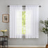 Sheer White Curtains, Sheer Curtains 63 inch Length 2 Panels Set, Rod Pocket Voile Fimly Sheer Drapes for Living Room/Bedroom, Light Filtering Cur...