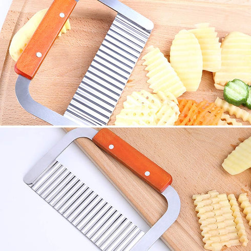 2PCS Stainless Steel Wavy and Straight Soap Mold Loaf Potato Vegetable Cutter Cutting Tool...