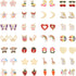 28 Pairs Clip On Earrings Non Piercing Earrings Hypoallergenic Animal Butterfly Rainbow Flower Mixed Color Painless Non-Piercing Earrings Pack...